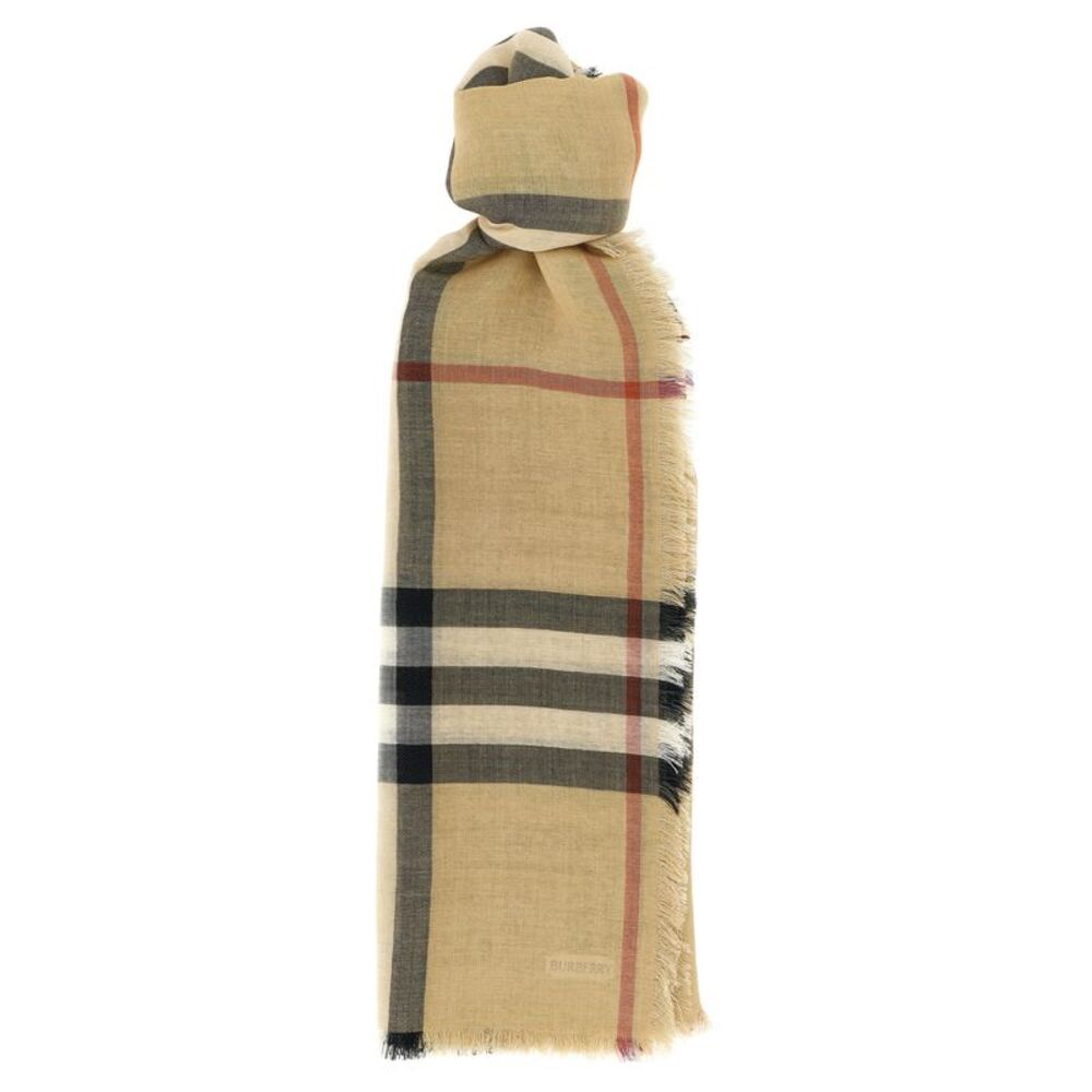 Burberry Beige Wool Men's Foulard